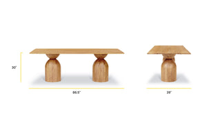 Oak, dimensions