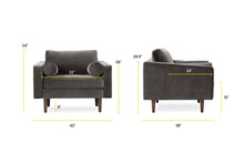 Load image into Gallery viewer, Concrete Velvet/Set of 2, dimensions

