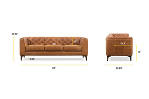 Cognac Tan, dimensions