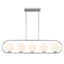 Load image into Gallery viewer, Chrome/Frosted Mid-Century Modern Chandelier

