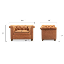 Load image into Gallery viewer, Cognac Tan/Single, dimensions
